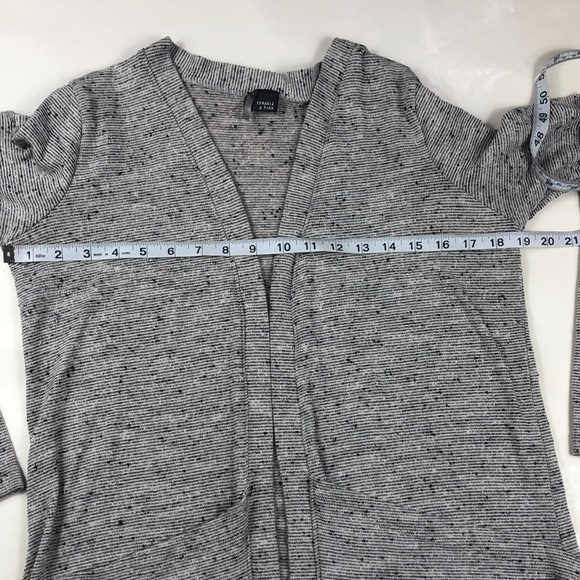 Sparkle & Fade Gray Black Speckled 2 Pocket Cardigan Size Large - Picture 7 of 10